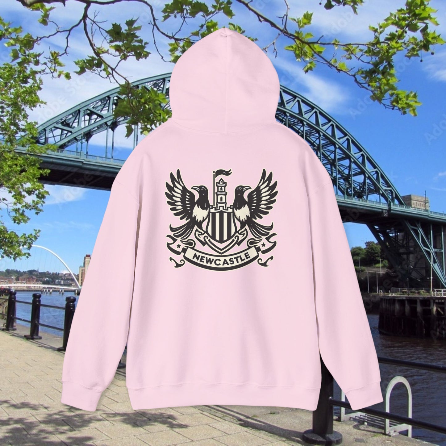 Newcastle United B&W Crest Hoodie