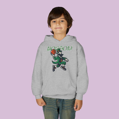 Boston Basketball Logo Youth Hoodie