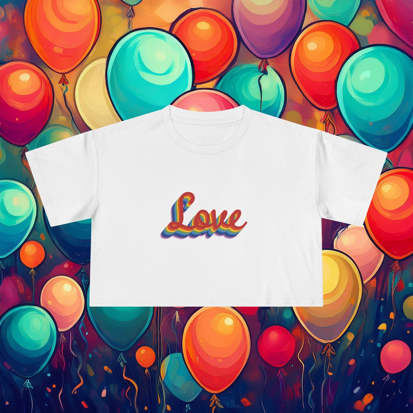 Rainbow Love Women's Crop Tee
