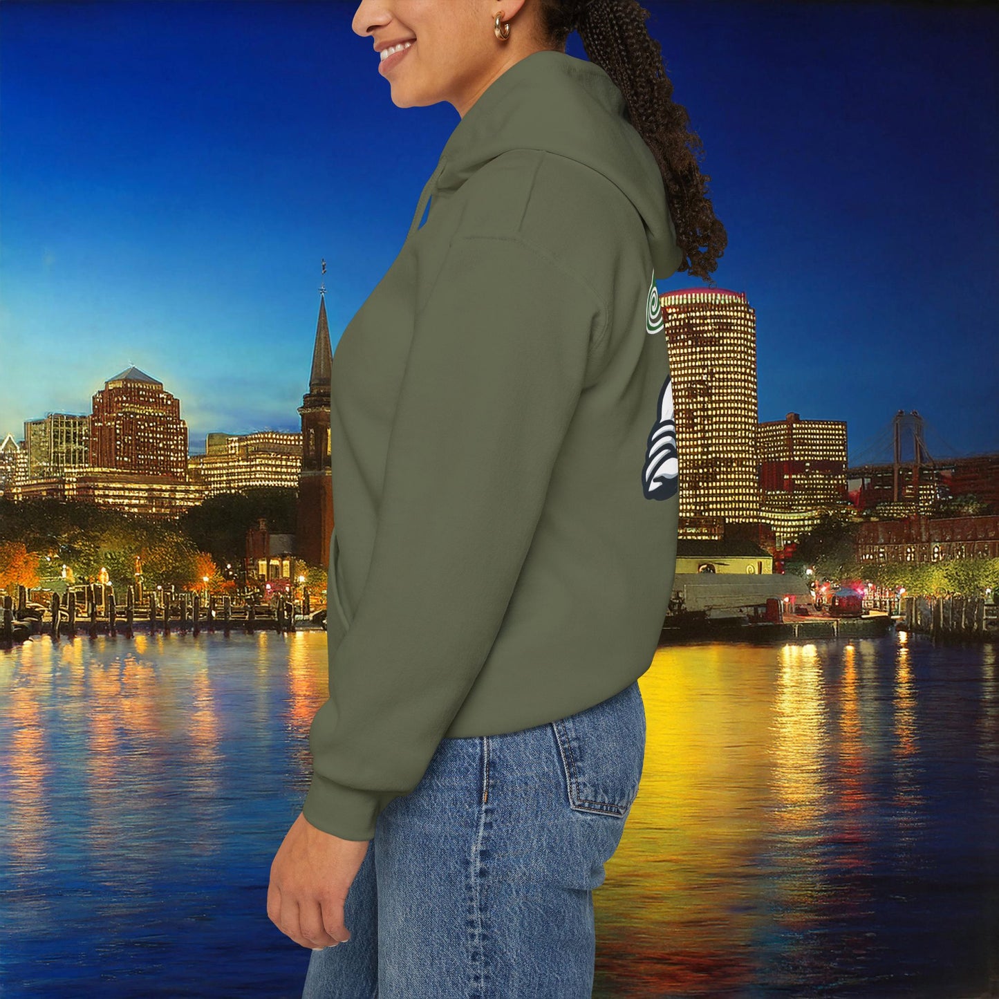Boston Basketball Design Hoodie