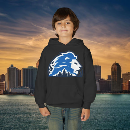 Detroit Football Skyline Youth Hoodie