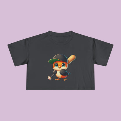 Baltimore Baseball Little Oriole Women's Crop Tee