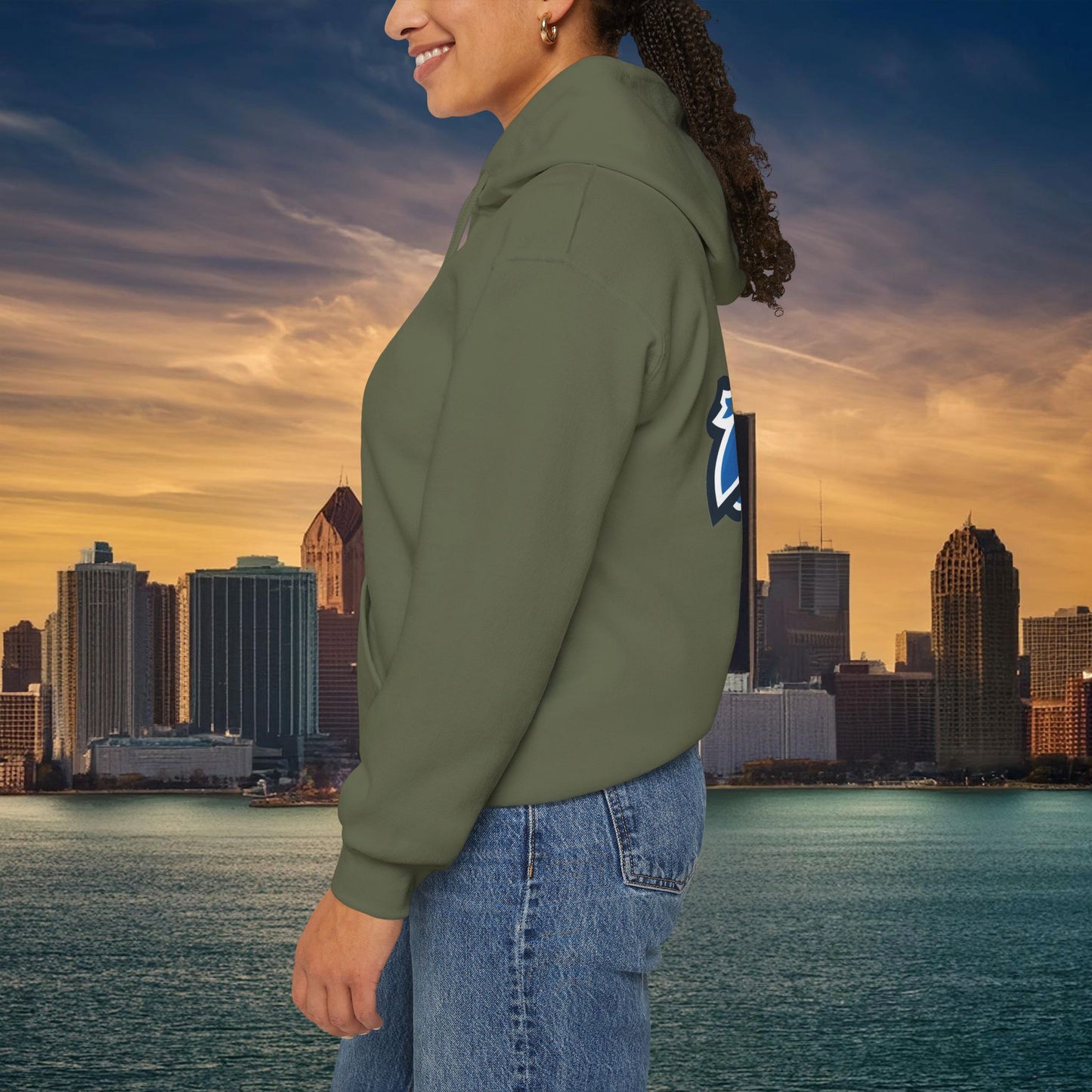 Detroit Football Logo Hoodie