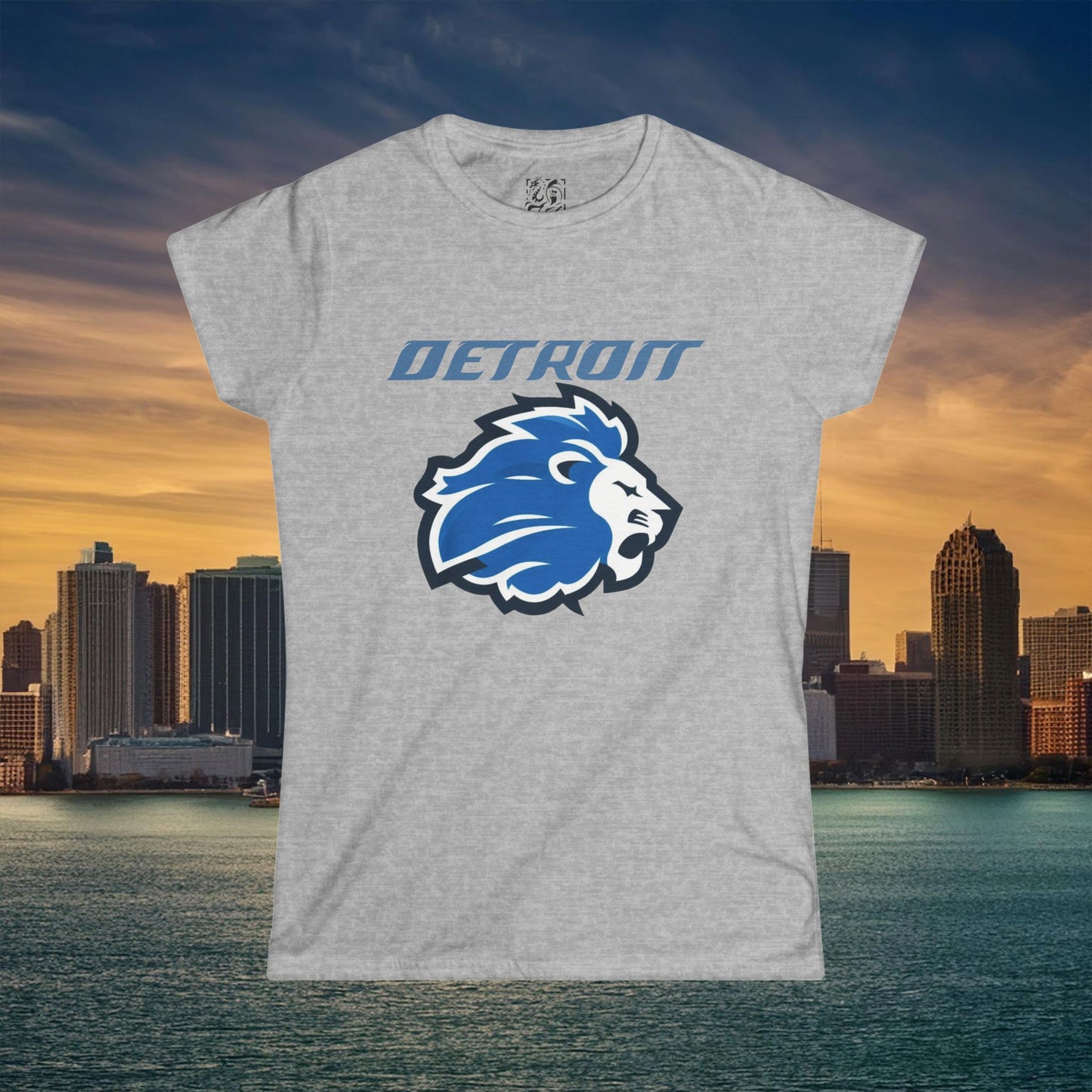 Detroit Football Logo Women's Softstyle Tee