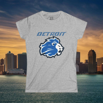 Detroit Football Logo Women's Softstyle Tee