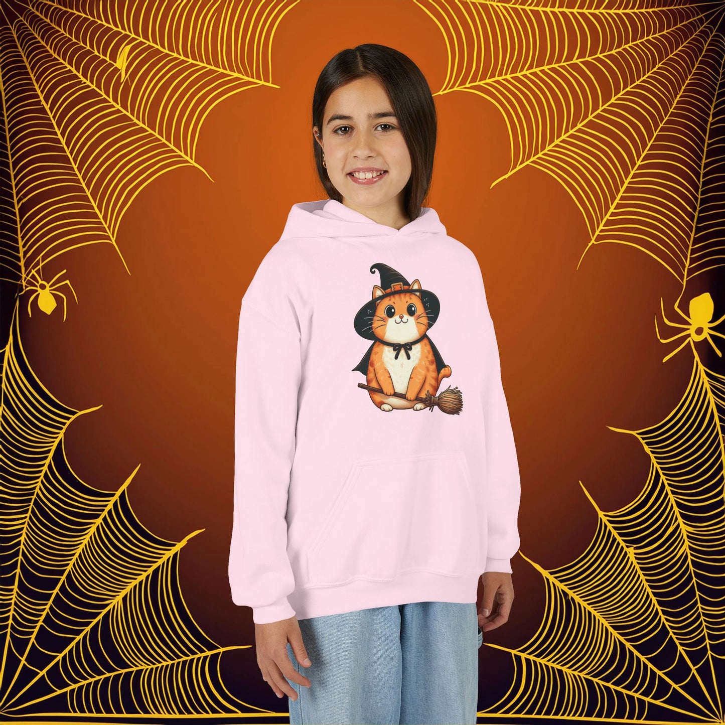 Trick or Treat Cat Youth Hoodie