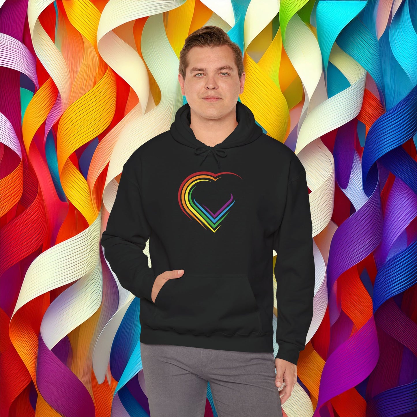 Rainbow Heart Unisex Hoodie