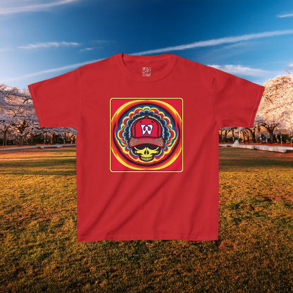 Psychedelic Funky W Skull Kids Tee