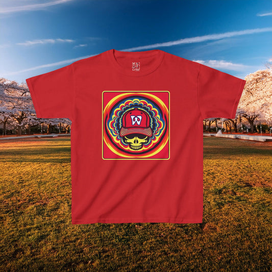 Psychedelic Funky W Skull Kids Tee