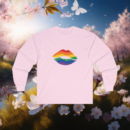 Rainbow Kiss Long Sleeve Tee