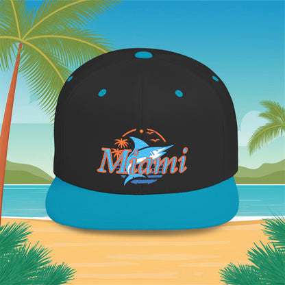 Miami Baseball Logo Flat Bill Snapback