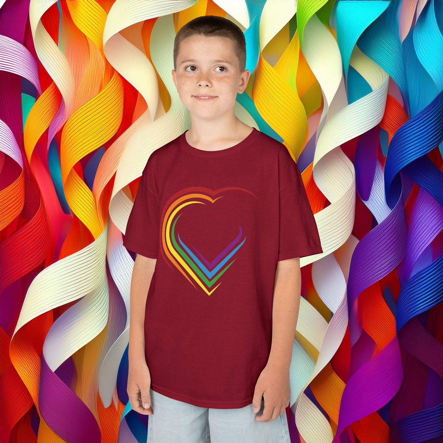 Rainbow Heart Kids Tee