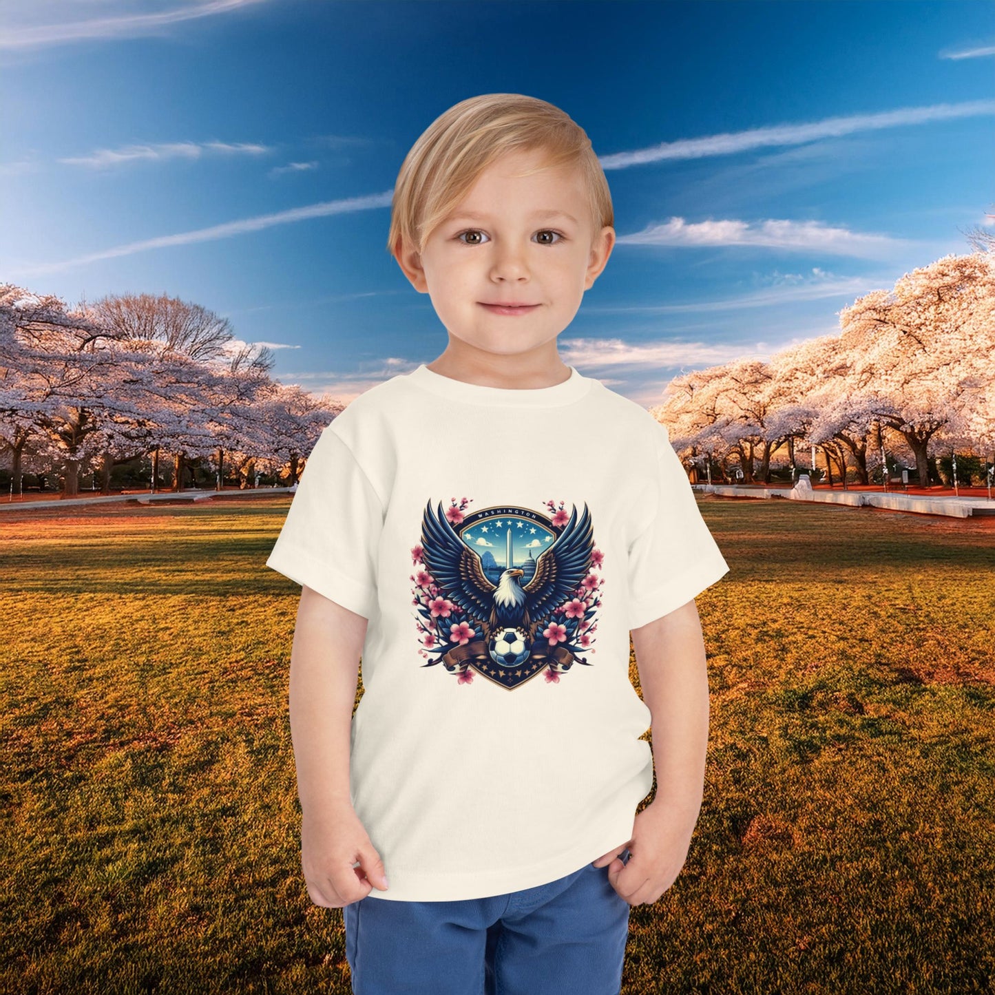 Washington Cherry Blossom Design Toddler Tee