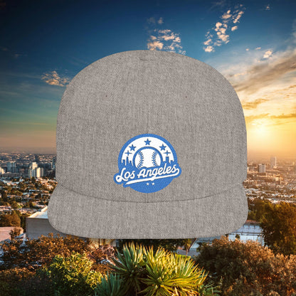 LA Blue Baseball Flat Bill Snapback