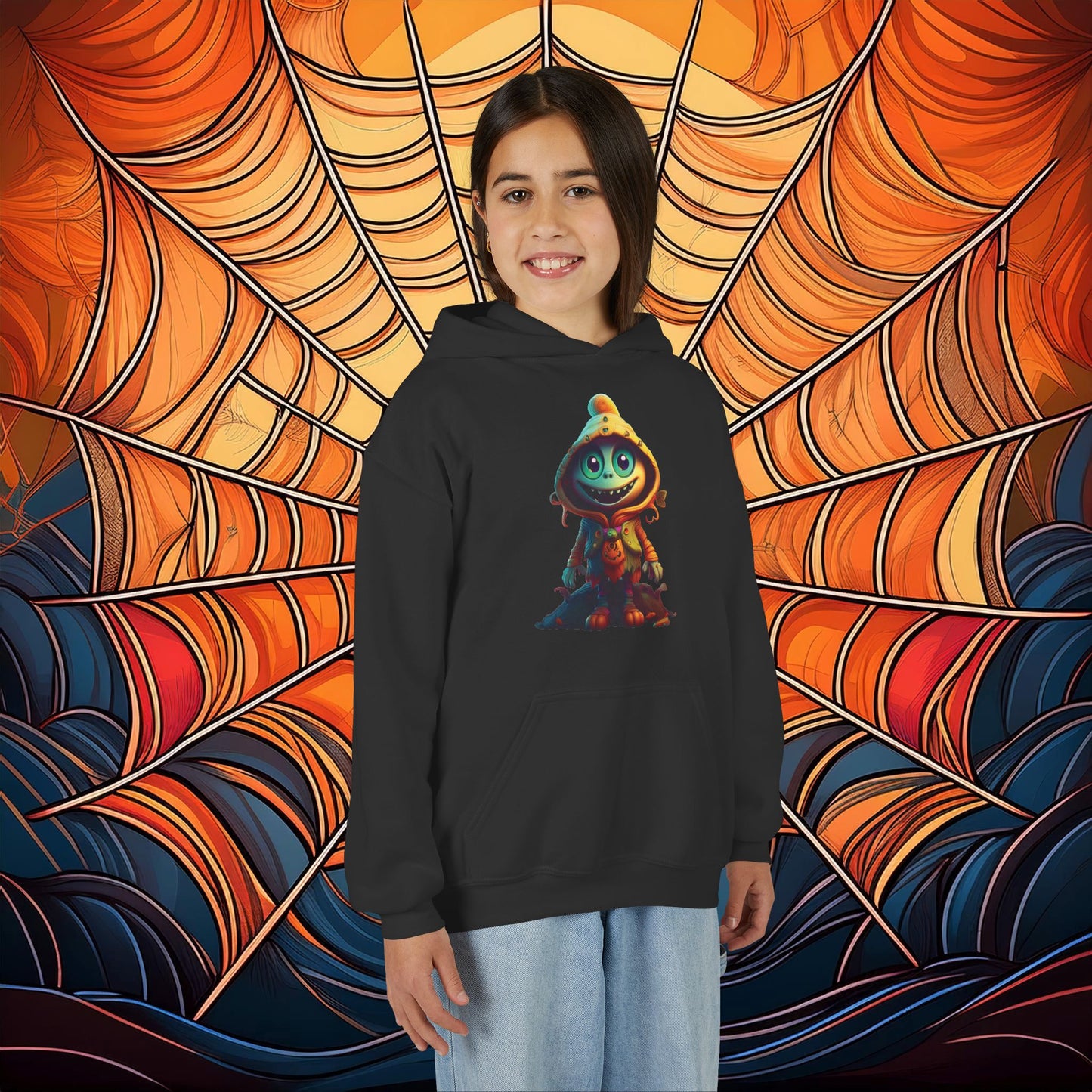 Trick or Treat Monster Youth Hoodie