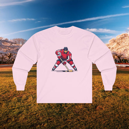 Washington Hockey Player Long Sleeve Tee
