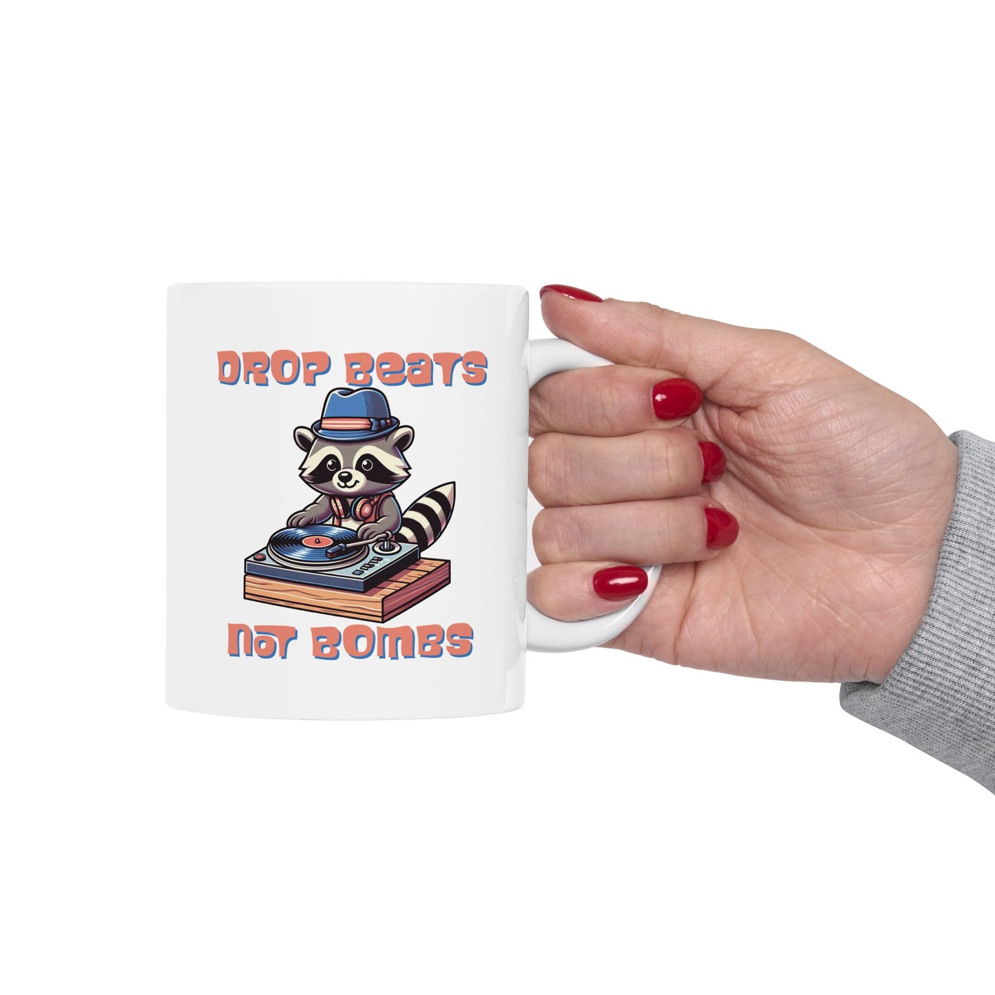 "Beats Not Bombs" Peace Ceramic Mug (11oz/15oz)
