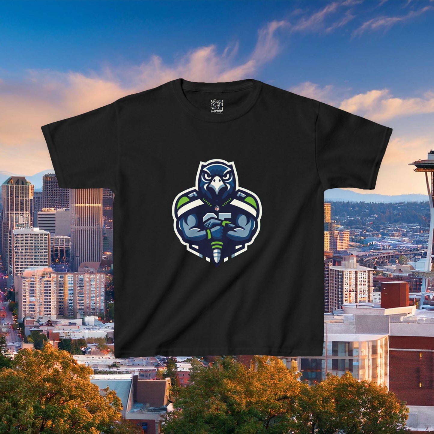 Seattle Football Player Kids Tee