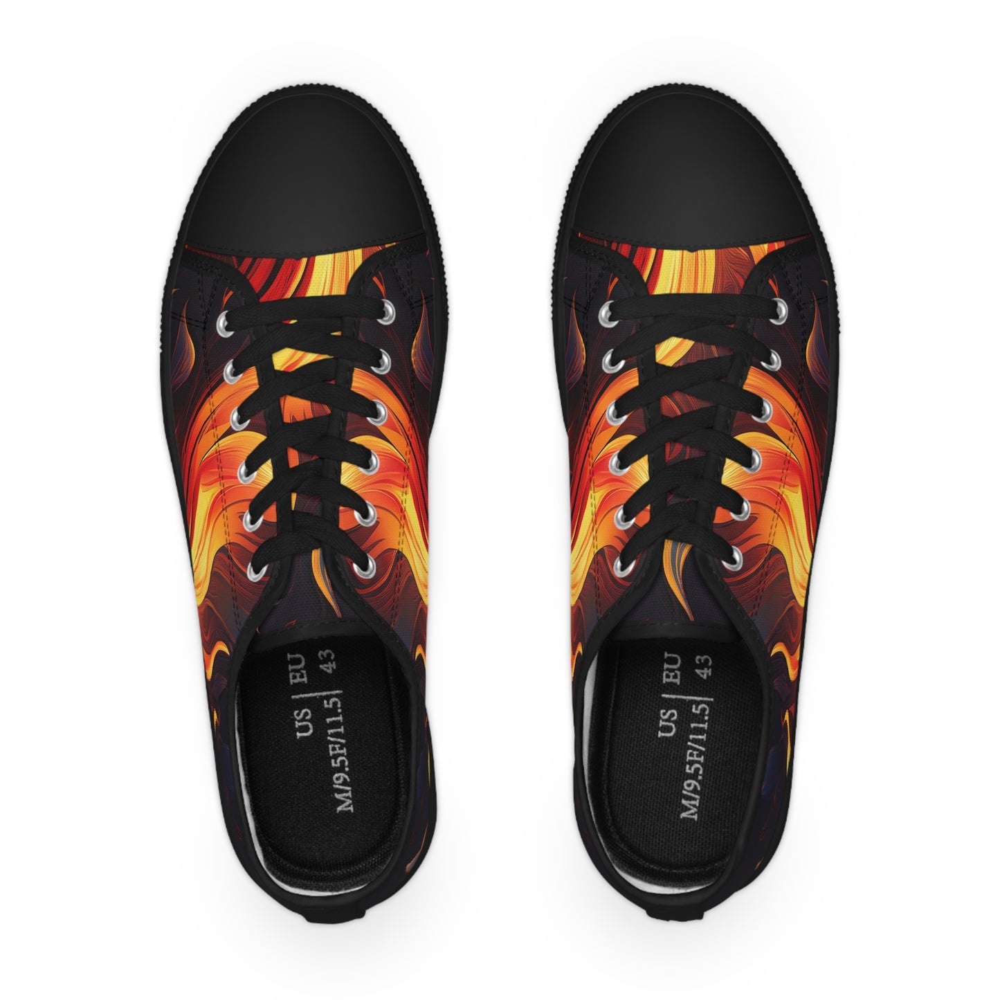 Flames Men's Low Top Sneakers