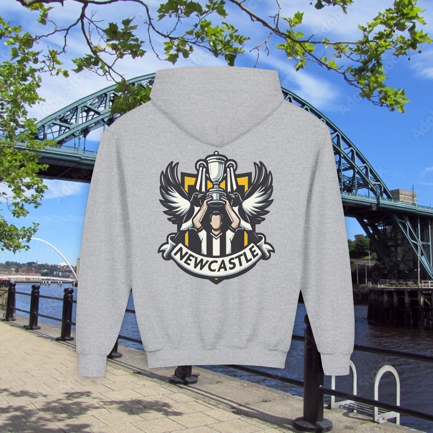 Newcastle Cup Champions Crest Youth Hoodie
