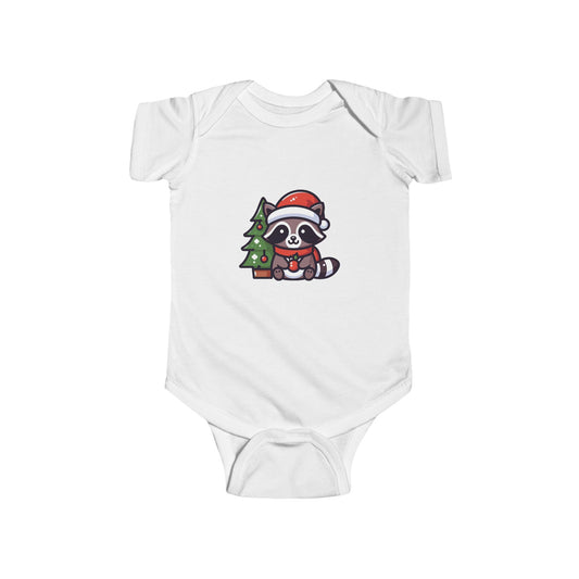 Christmas Raccoon Infant Bodysuit