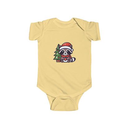 Christmas Raccoon Infant Bodysuit