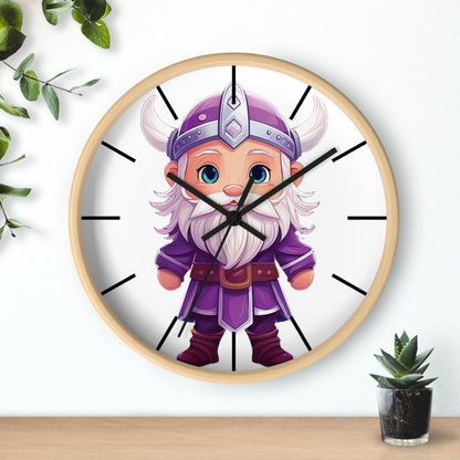 Purple Viking Wall Clock