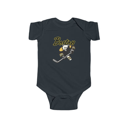 Boston Hockey Bear Infant Bodysuit