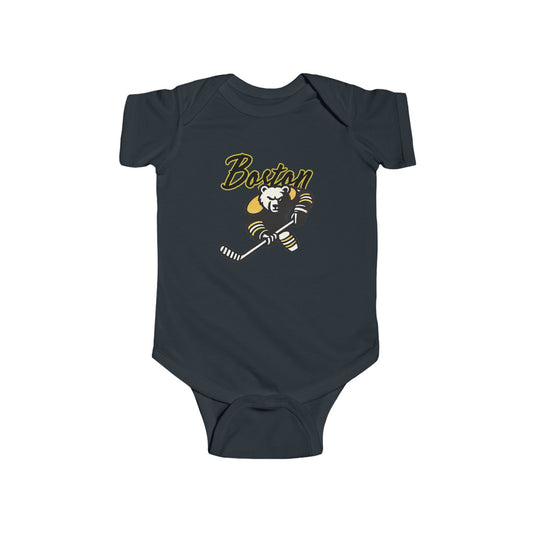 Boston Hockey Bear Infant Bodysuit