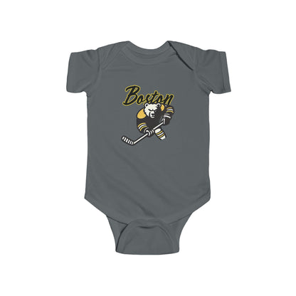 Boston Hockey Bear Infant Bodysuit