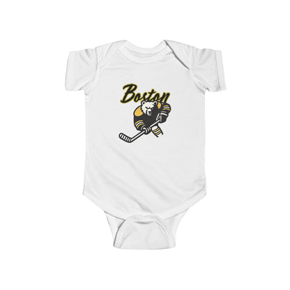 Boston Hockey Bear Infant Bodysuit