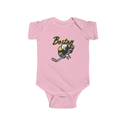 Boston Hockey Bear Infant Bodysuit