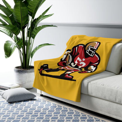 San Francisco Football Player Sherpa Fleece Blanket