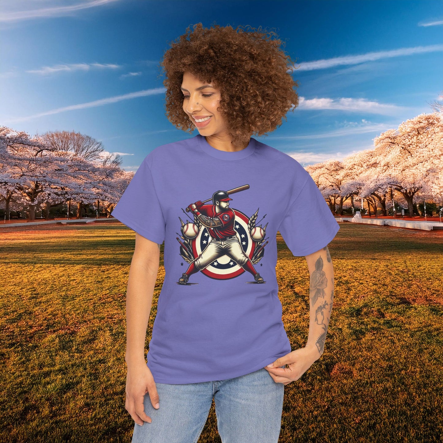 Washington Baseball At Bat Tee
