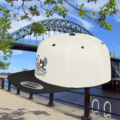 Newcastle United B&W Crest Flat Bill Snapback