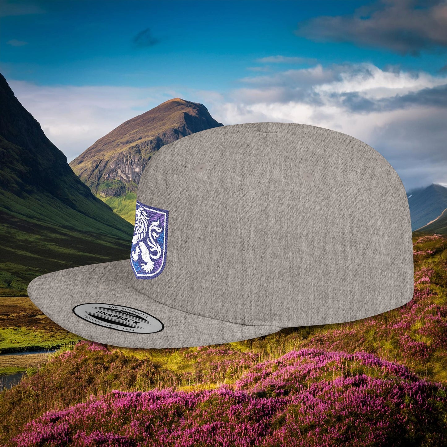 Rampant Lion Crest Flat Bill Snapback