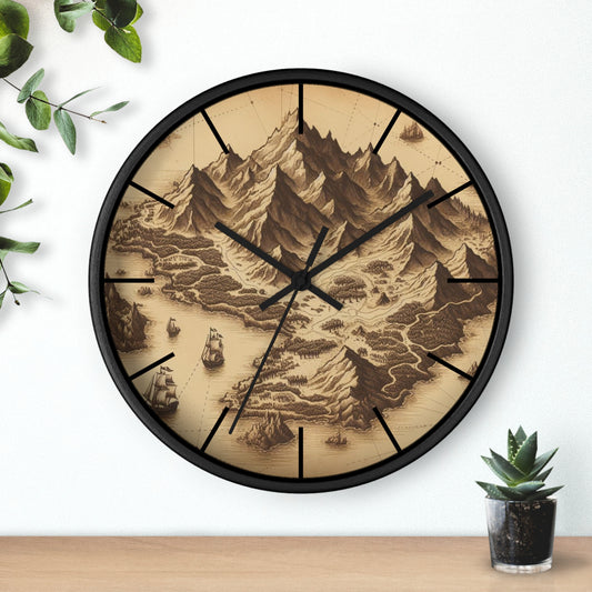 Island Map Wall Clock