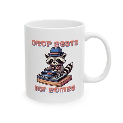 "Beats Not Bombs" Peace Ceramic Mug (11oz/15oz)