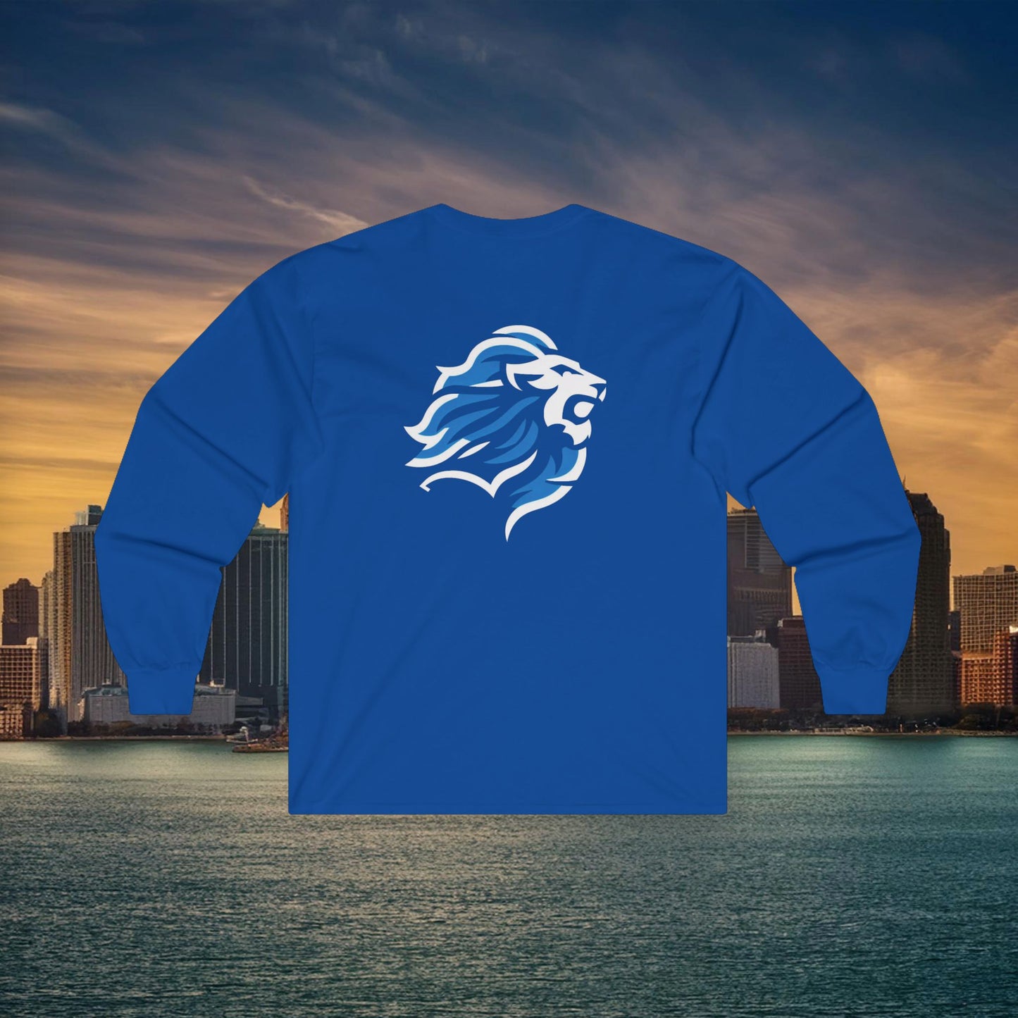 Detroit Football Crest Long Sleeve Tee