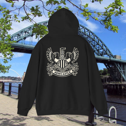 Newcastle United B&W Crest Hoodie