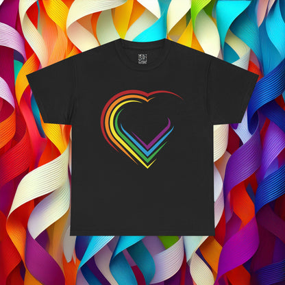 Rainbow Heart Unisex Tee