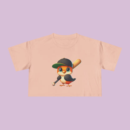 Baltimore Baseball Little Oriole Women's Crop Tee