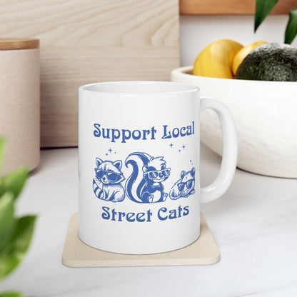 Support Local Street Cats Ceramic Mug (11oz/15oz)