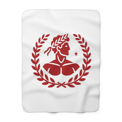 Olympiacos Crest Sherpa Fleece Blanket