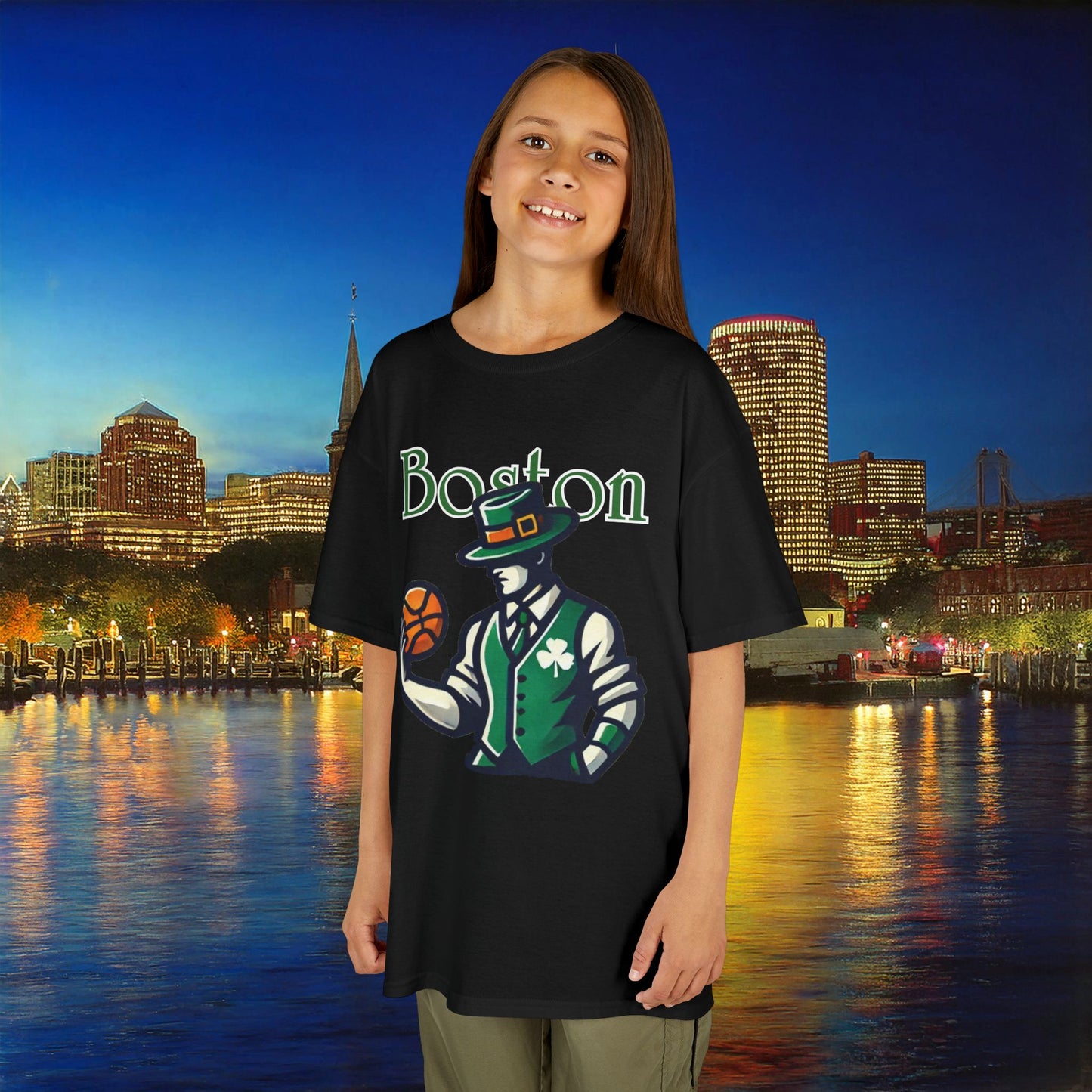 Boston Basketball Kids Tee