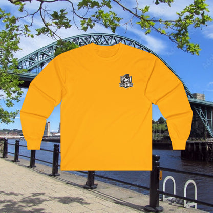 Newcastle United B&W Crest Howay Long Sleeve Tee