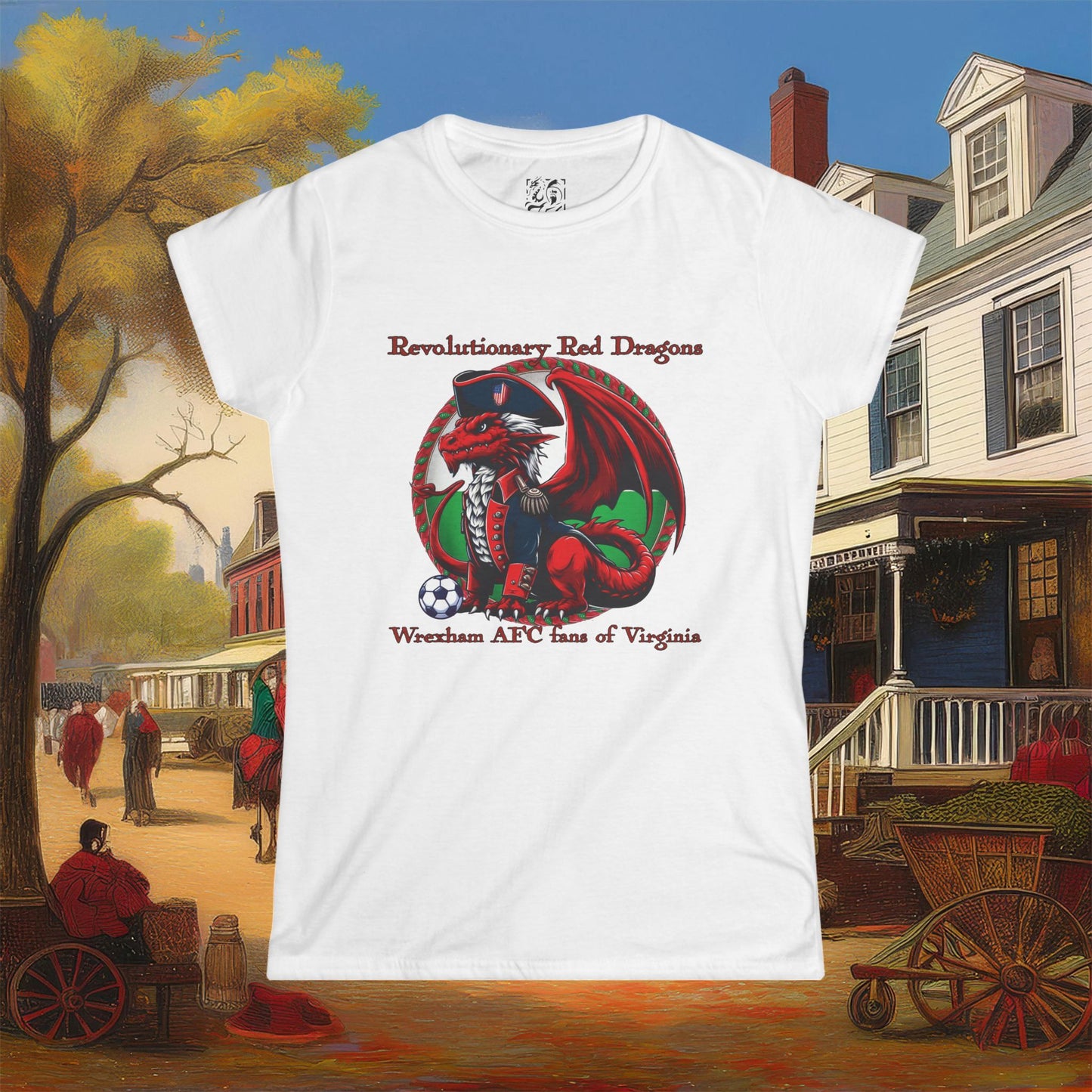 Revolutionary Red Dragons Logo Women's Softstyle Tee