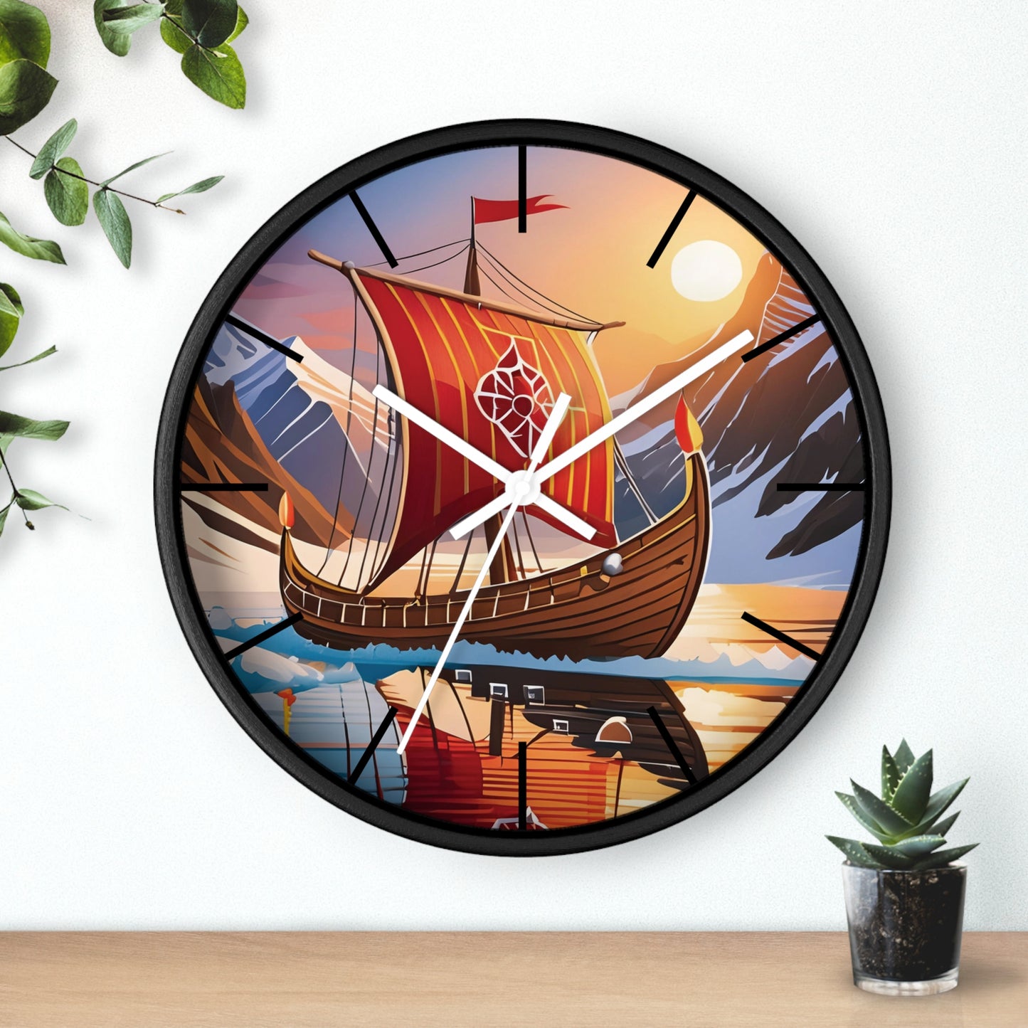 Viking Ship Wall Clock