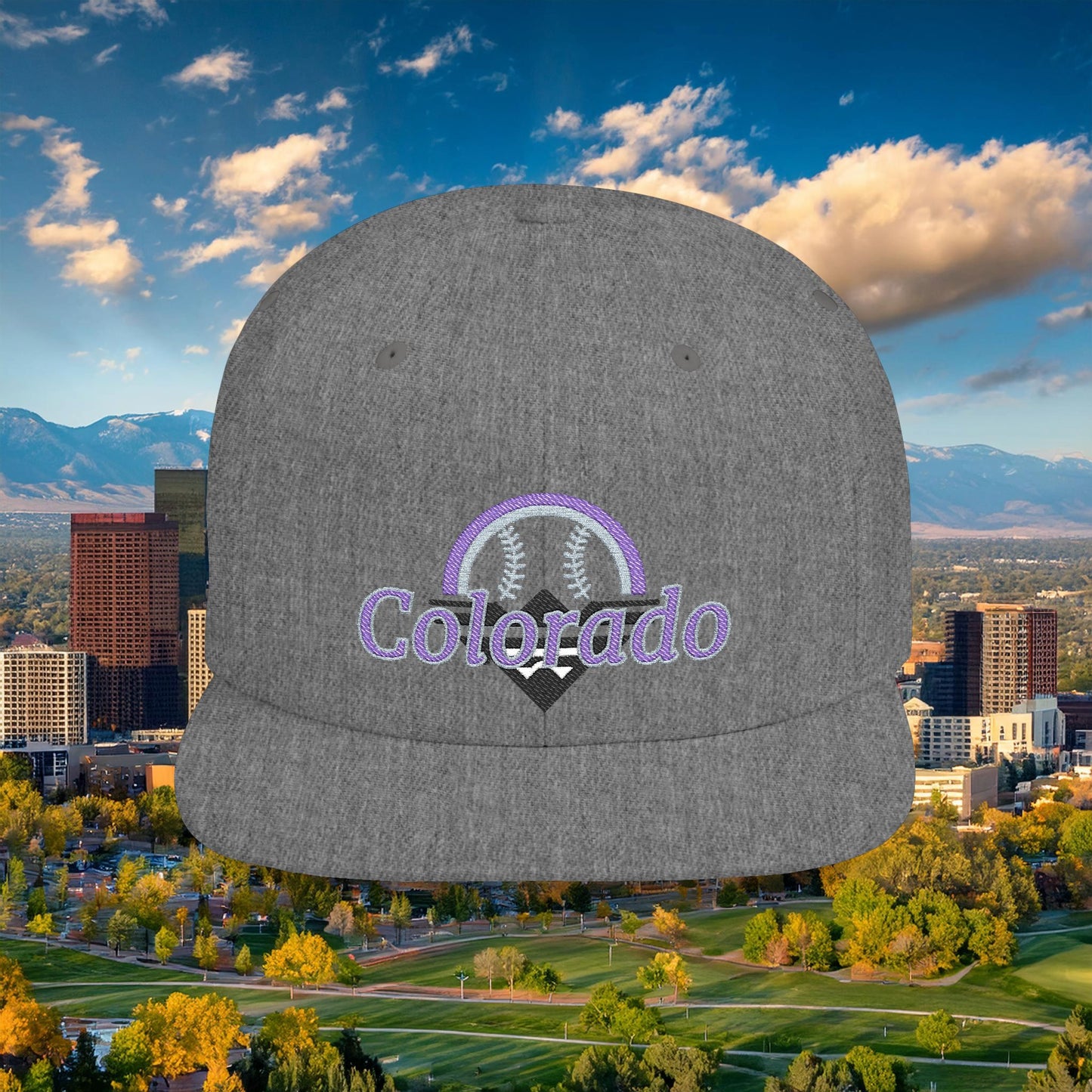 Colorado Mountain Baseball Flat Bill Snapback