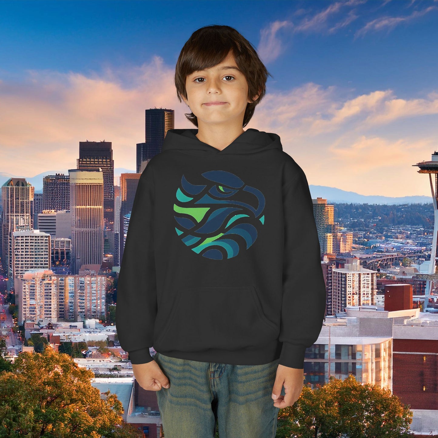 Seattle Football Logo Youth Hoodie
